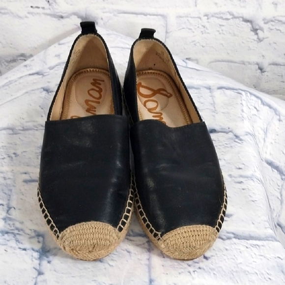 Sam Edelman Black and Tan Espadrilles Size 6W - Picture 1 of 7